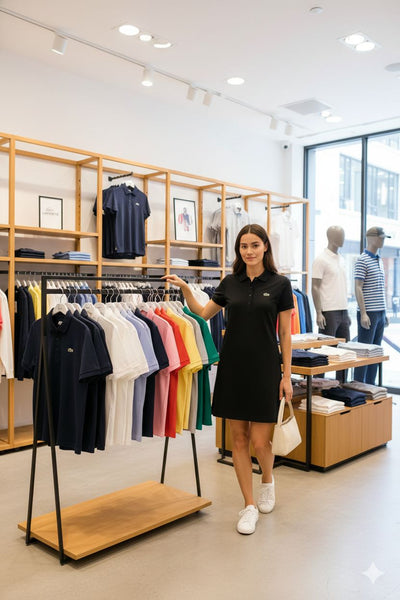 Elegant Black Polo Dress for Women  Classic & Comfortable