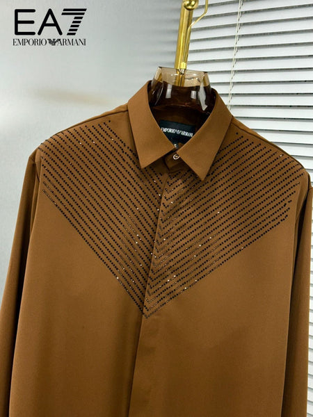 Premium Designer Studded V-Pattern Shirt Luxury Party Wear Collection