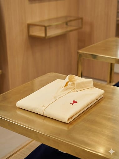 Premium Casual Wear Button-Down Shirt with Signature Heart Logo