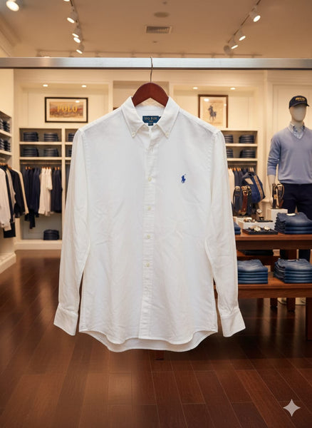 Classic White Premium Button-Down Shirt Timeless Smart Casual Style