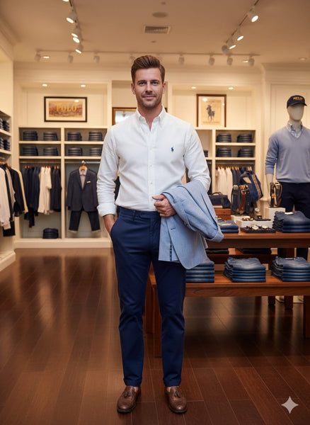 Classic White Premium Button-Down Shirt Timeless Smart Casual Style