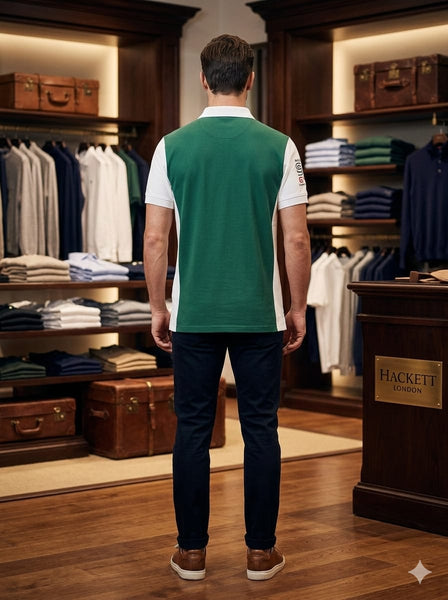 Men’s Premium Polo T-Shirt Sporty Contrast Design