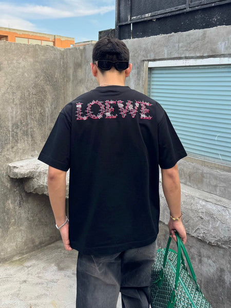 Men’s Premium Embroidered Logo Drop Shoulder T-Shirt with Bold Front Design