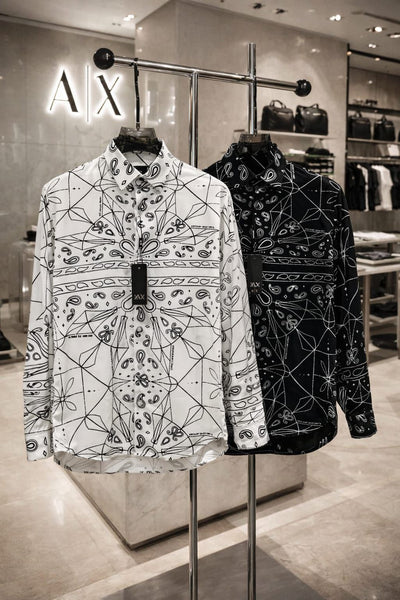 Stylish Geometric Pattern Designer Shirt For Men