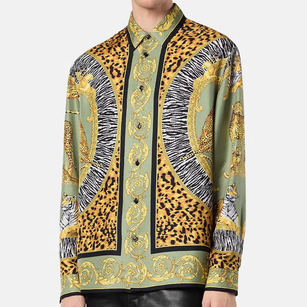 Premium Animal & Baroque Pattern Casual Shirt For Men