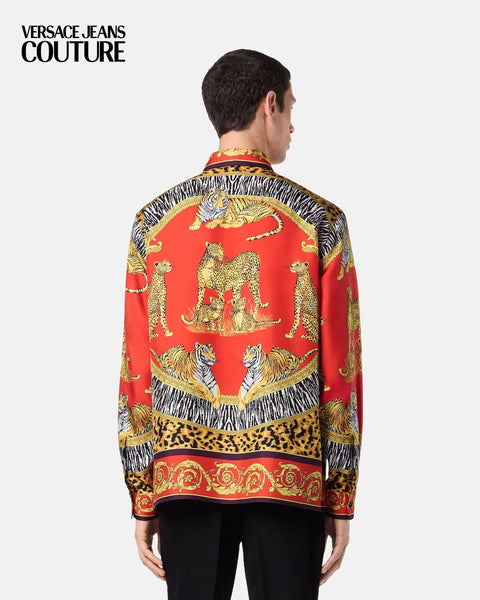 Premium Animal & Baroque Pattern Casual Shirt For Men