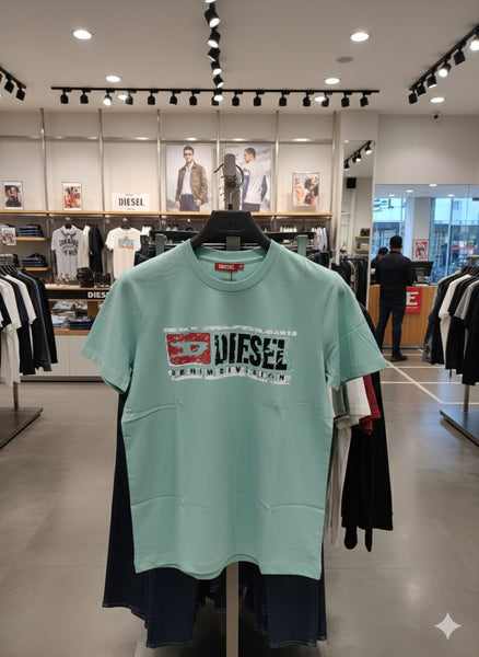 Premium Mint Green Logo Graphic T-Shirt for Men