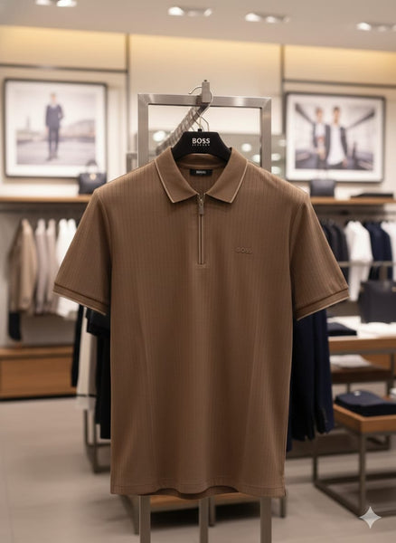 Premium Zip Polo T-Shirt For Men