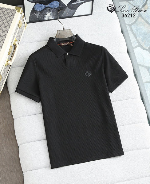 Men’s Premium Ribbed Polo T-Shirt Elegant Luxury Casual Polo