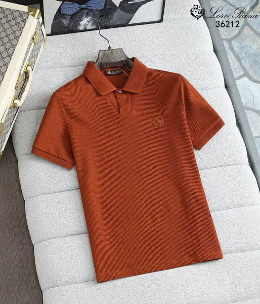 Men’s Premium Ribbed Polo T-Shirt Elegant Luxury Casual Polo