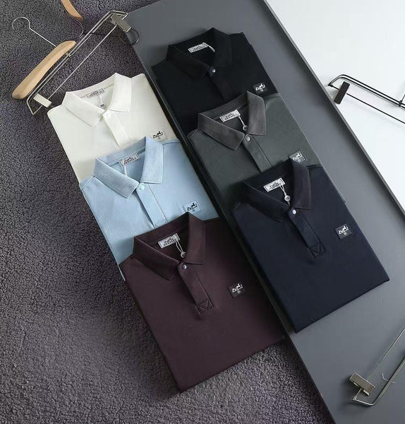 Men’s Premium Solid Polo T-Shirt  Classic Collared Casual  Tee