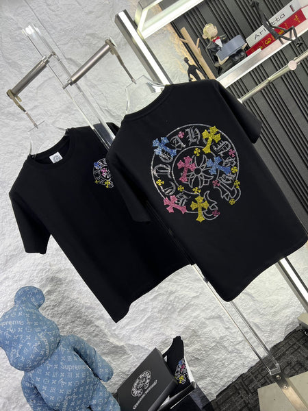 Men Premium Graphic T-Shirt – Multi color Cross Logo Design