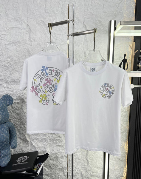 Men Premium Graphic T-Shirt – Multi color Cross Logo Design