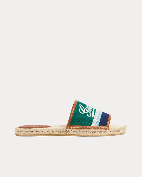 Premium Embroidered Espadrille Slides