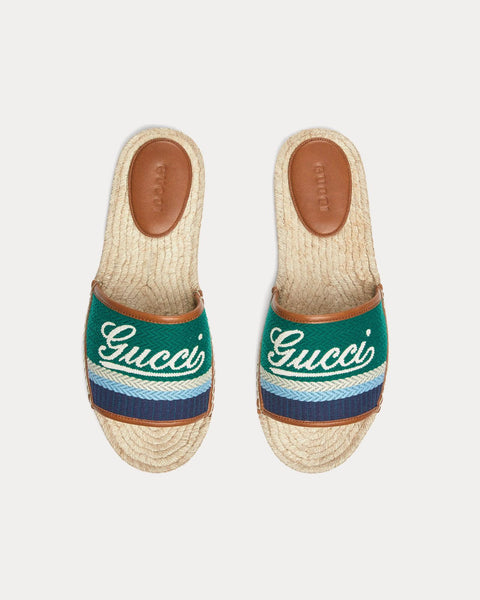 Premium Embroidered Espadrille Slides