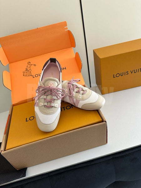 Chic Pink & White Designer Sneakers  Lightweight Luxury Casual Shoes