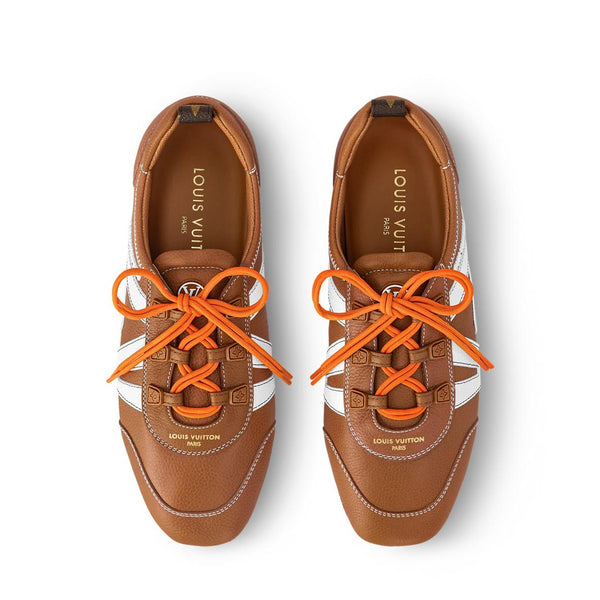 Luxury  Lace-Up Sneakers Brown & White Casual Designer Sneakers For Women