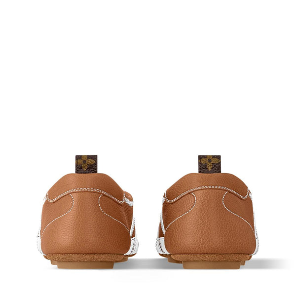 Luxury  Lace-Up Sneakers Brown & White Casual Designer Sneakers For Women