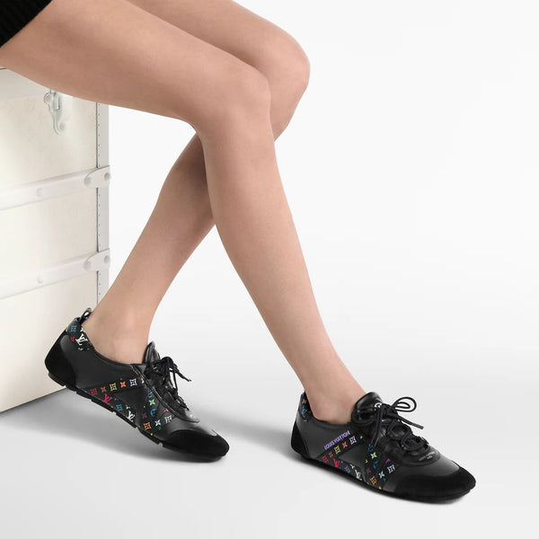 Black Multicolor Monogram Designer Sneakers  For  Women