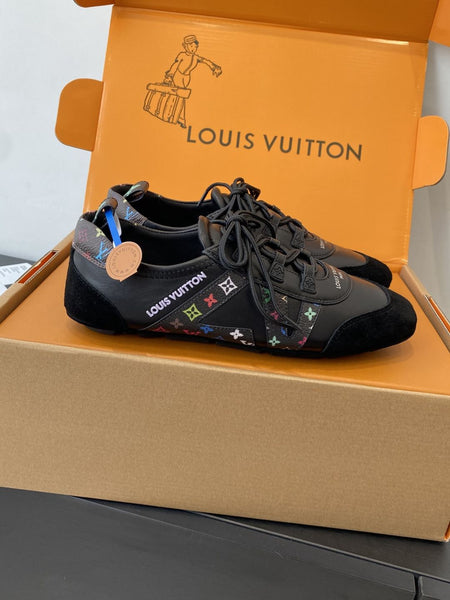 Black Multicolor Monogram Designer Sneakers  For  Women