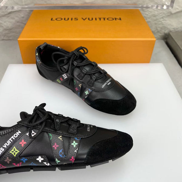 Black Multicolor Monogram Designer Sneakers  For  Women
