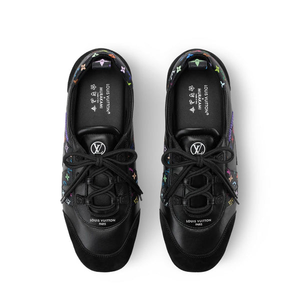 Black Multicolor Monogram Designer Sneakers  For  Women