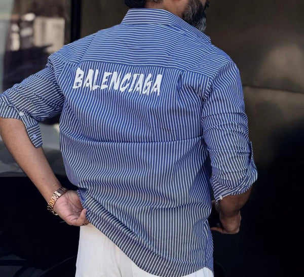 Men’s Premium Striped Formal Shirts  Stylish Red & Blue Designer Collection