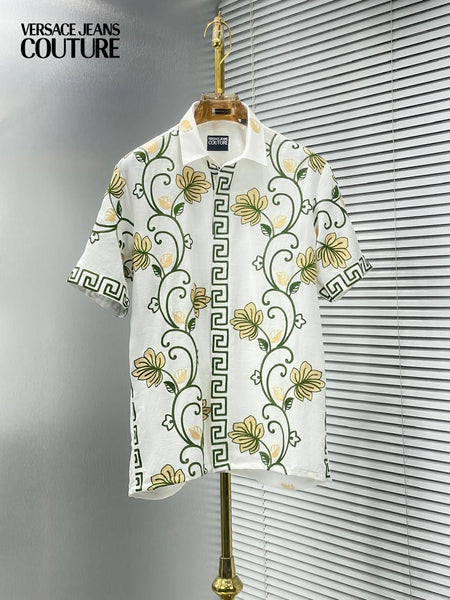 Premium Floral Print Half Sleeve Shirt  Luxury Designer Style