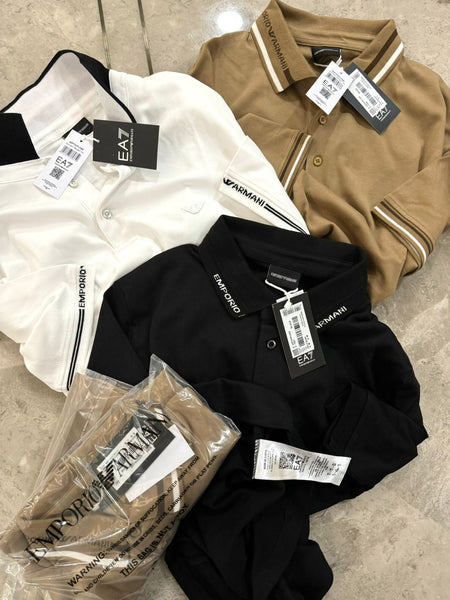 Premium EA7 Polo T-Shirt  Luxury Branded Half Sleeve Tee
