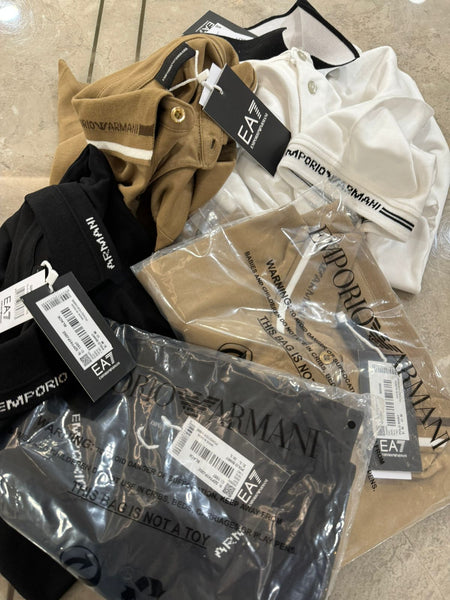 Premium EA7 Polo T-Shirt  Luxury Branded Half Sleeve Tee