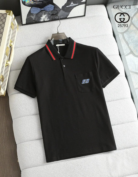 Premium Polo T-Shirt with Signature Stripe Collar