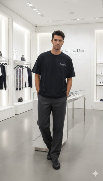 Premium Black  Minimal Tee – Luxury Signature Edition
