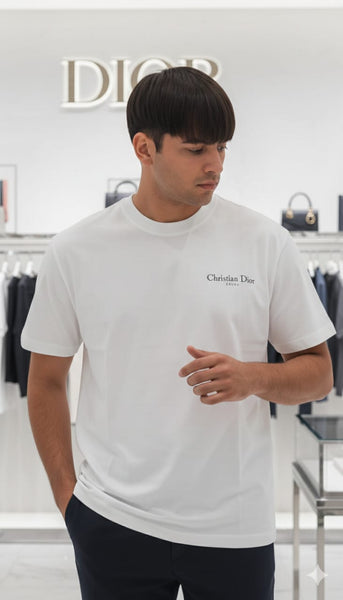 Premium White Designer Oversize Tee  Minimal Signature Style
