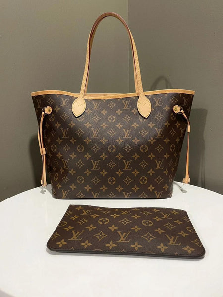 Elegant Monogram Tote Bag for Women with Pouch