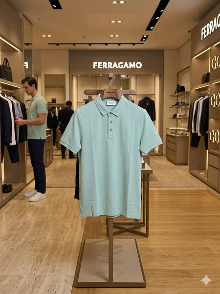 Premium Mint Green Polo T-Shirt  For Men
