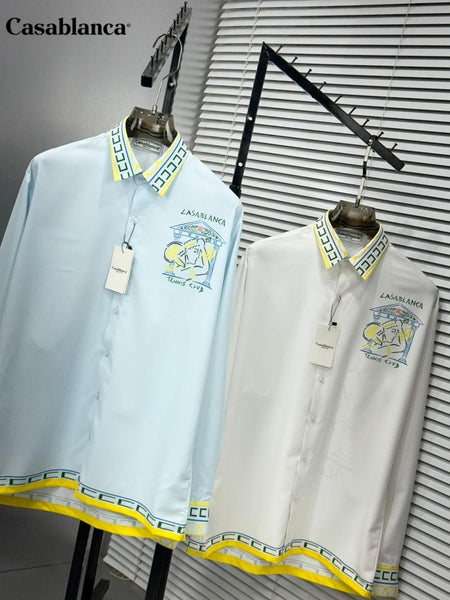 Premium Tennis Club Printed Shirt  Luxury Casual Designer Wear