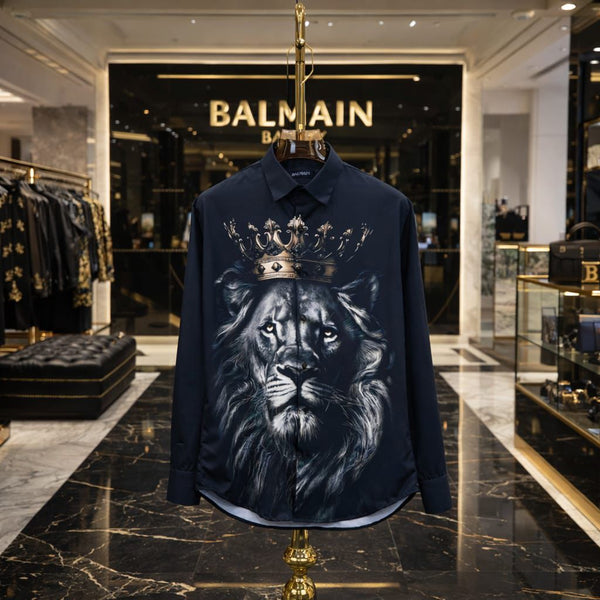 Royal Lion Print Designer Shirt