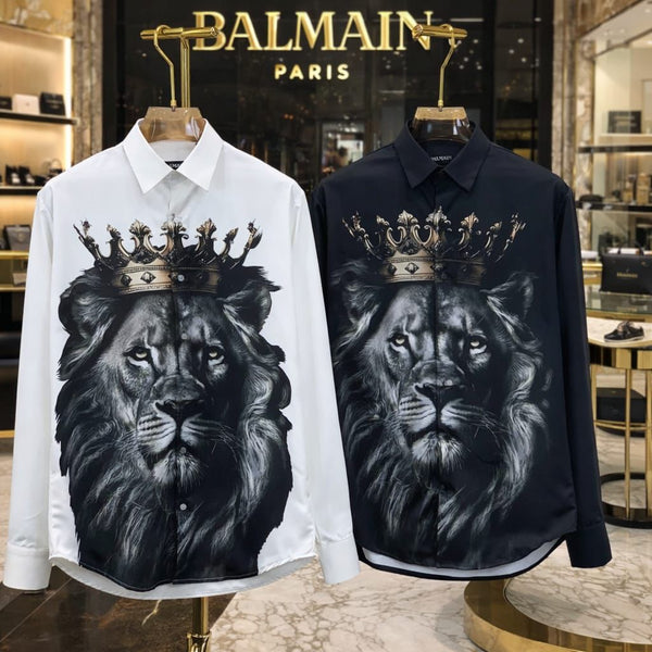 Royal Lion Print Designer Shirt