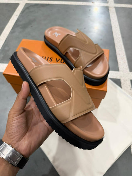 Premium Branded Style  Logo Slide Sandals for Men