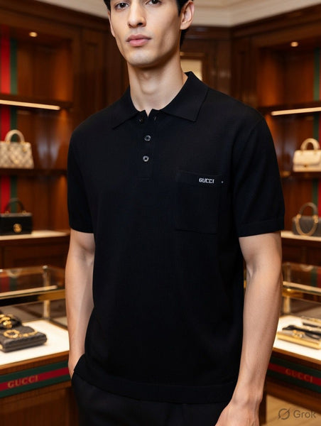 Premium Black Polo T-Shirt Minimal & Elegant Style