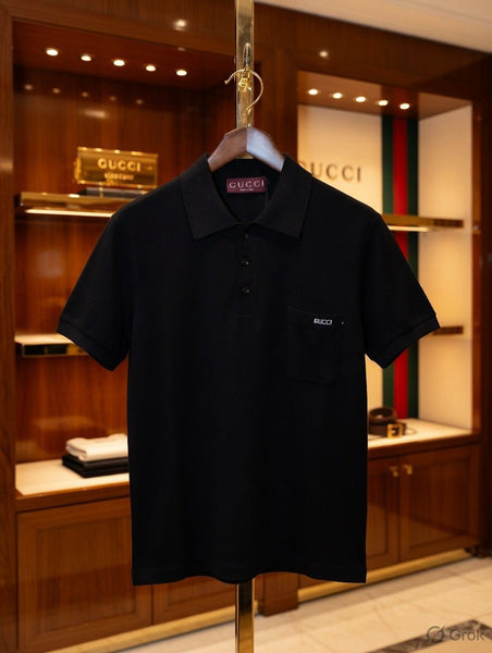Premium Black Polo T-Shirt Minimal & Elegant Style