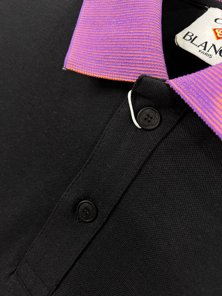 Premium Polo T-Shirt with Contrast Collar & Multicolor Logo