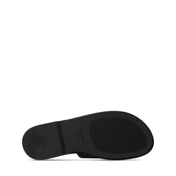 Luxury Brand -Inspired Black Monogram Slide Sandals for Men