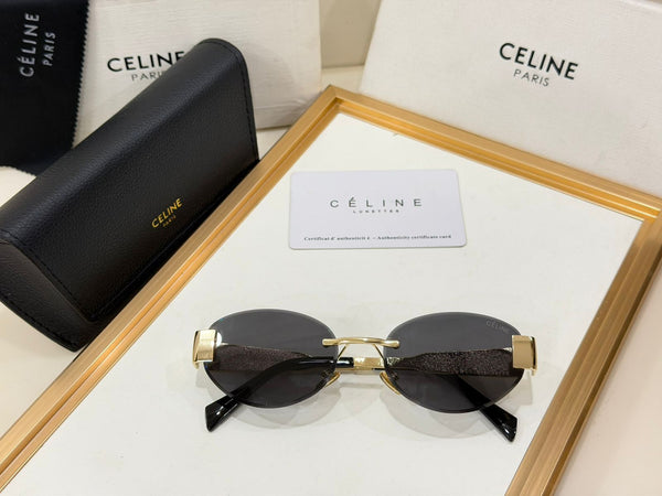 Luxury Minimalist Statement Oval Shape Sunglasses For Women