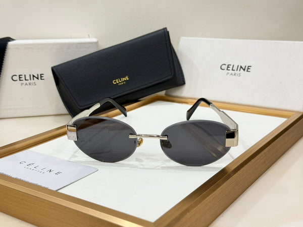 Luxury Minimalist Statement Oval Shape Sunglasses For Women