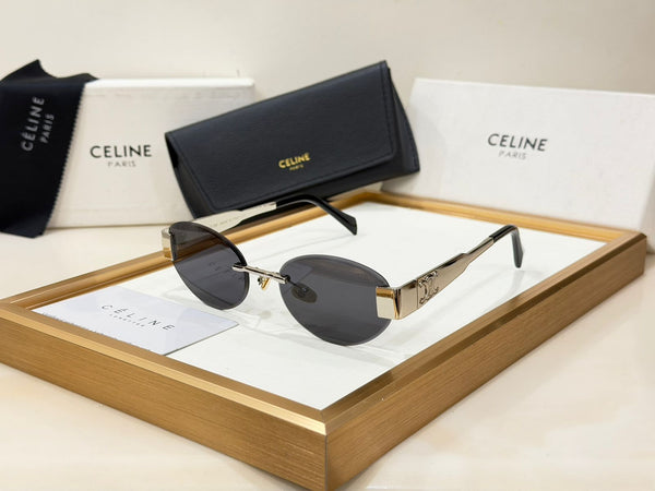 Luxury Minimalist Statement Oval Shape Sunglasses For Women