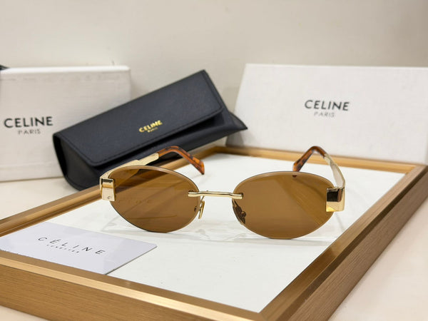 Luxury Minimalist Statement Oval Shape Sunglasses For Women