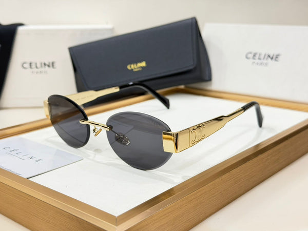 Luxury Minimalist Statement Oval Shape Sunglasses For Women