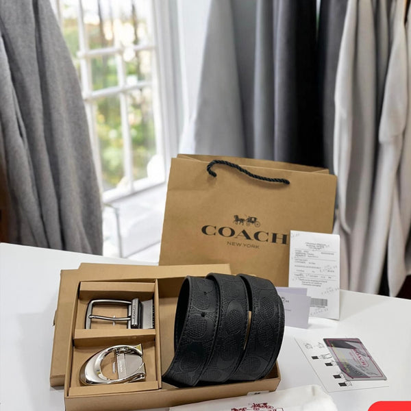 Premium Men’s Leather Belt Gift Set with Dual Buckles