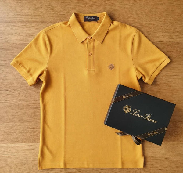 Premium Mustard Yellow Polo T-Shirt for Men  Classic Fit & Elegant Style